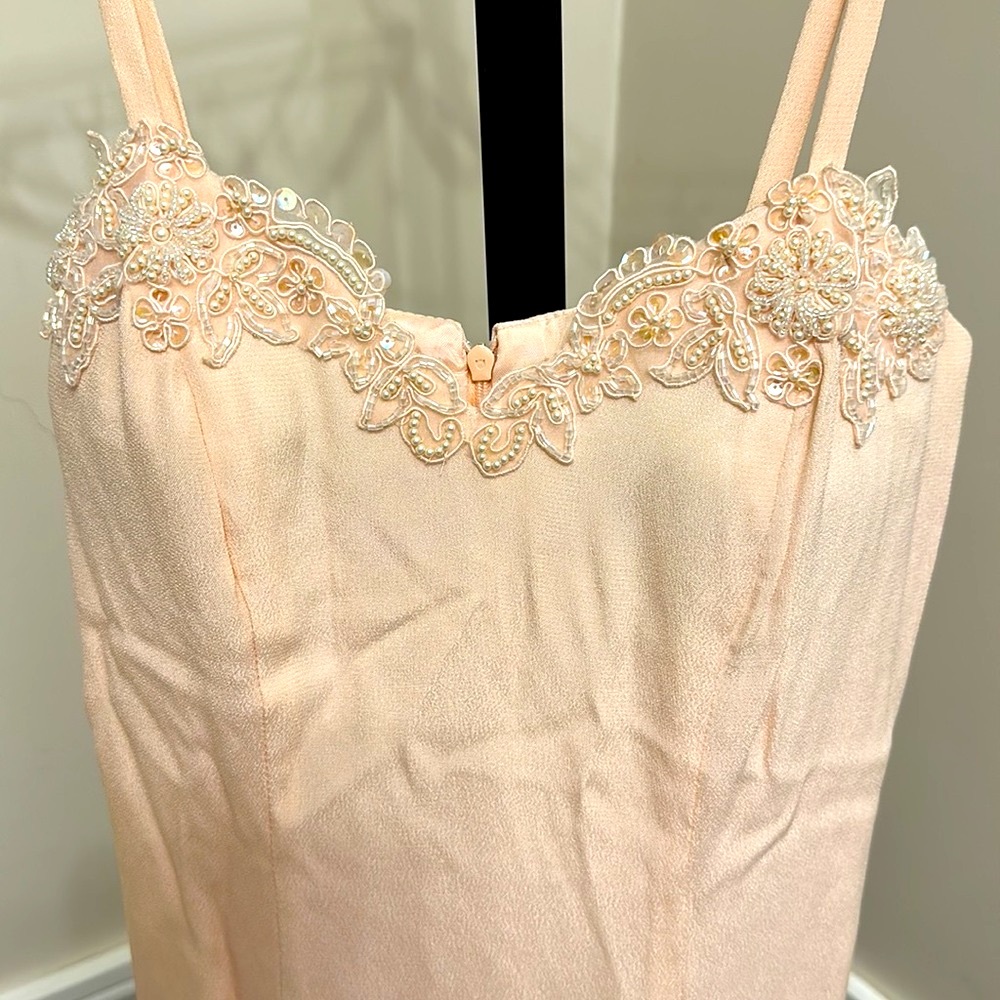 Peach Formal Dress w/ Beautiful Slit